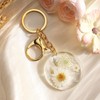SHTALHST Handmade Pressed Flower Keychain,Dried Flower Keychain for Bestie Mother