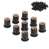 100PCS Well Nut M6x0.8mm Rubber Modification for Motorcycle ATV Windscreens