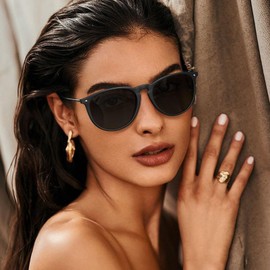 CARFIA Trendy Sunglasses for Women Polarized UV Protection Classic Retro Style CA5100