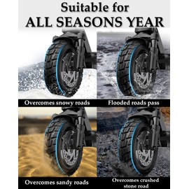 Felixstory 10 inch 10x3 255x80 80/65-6 Off-road Rubber Outer Tire & Inner Tube Set Replacement for Nanrobot/Apollo Pro/Kugoo M4 Pro Electric Scooter Go karts ATV Quad Speedway| Anti-explosion Tyre