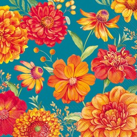 IHR Ideal Home Range Cocktail Napkins Disposable 3-Ply Paper Party Napkin Pack, 5" x 5", Arya, 20-Count