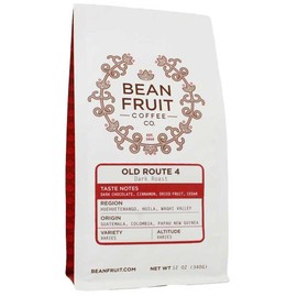 BeanFruit Coffee "Old Route 4 Dark Roast" Dark Roasted Whole Bean Coffee - 2 Pound Bag
