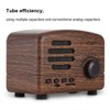 Bt Speaker, Portable Wooden Retro Desktop Speaker Bass Stereo FM