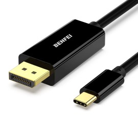 BENFEI USB C to DisplayPort 6 Feet Cable, BENFEI USB Type-C to DP Adapter [Thunderbolt
