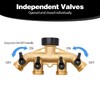 4 Way Hose Splitter with 4Pcs Garden Hose Extension Adapter,