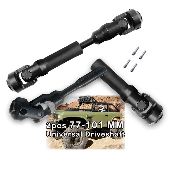 2pcs RC Drive Shaft 77-101mm for 1/10 SCX10，SCX10-II RTR,（77-101mm）