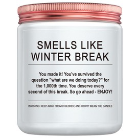 Appreciation Gift for Women Funny Winter Break Christmas Student Teacher Gifts Scented Soy Candle