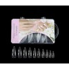 Generic Uñas postizas largas transparentes estilo stiletto, 100 unidades, brillantes,