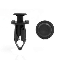 sourcing map 100stk Schwarz Kunststoff Niet Stoß Pin Typ Trim Befestiger Clips 9mm für Auto de