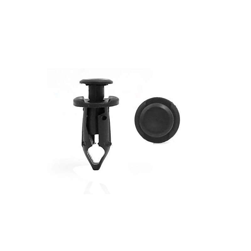 sourcing map 100stk Schwarz Kunststoff Niet Stoß Pin Typ Trim