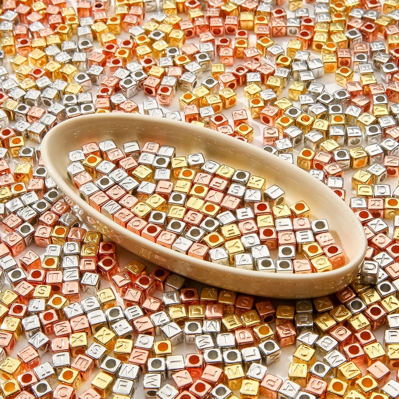 1000pcs Letter Beads Large Alphabet Letter Bead A-Z Plastic Letter