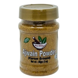 Desi Kitchen Ajwain Powder (Carom Ground) 3 oz (85 g) | (Carom Bishops Weed) | NON-GMO | Indian Origin