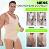 Gleefeat Mens Full Body Shaper Mens Shapewear Bodysuit Tummy Control
