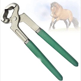 8'' Trimming Horse Farriers Hoof Nipper Cutter, Horseshoe Pliers Tool Kit with Carbon Steel Material Rubber Non-Slip Handle, Metal Scissors Farrier Tool for Cattle, Sheep