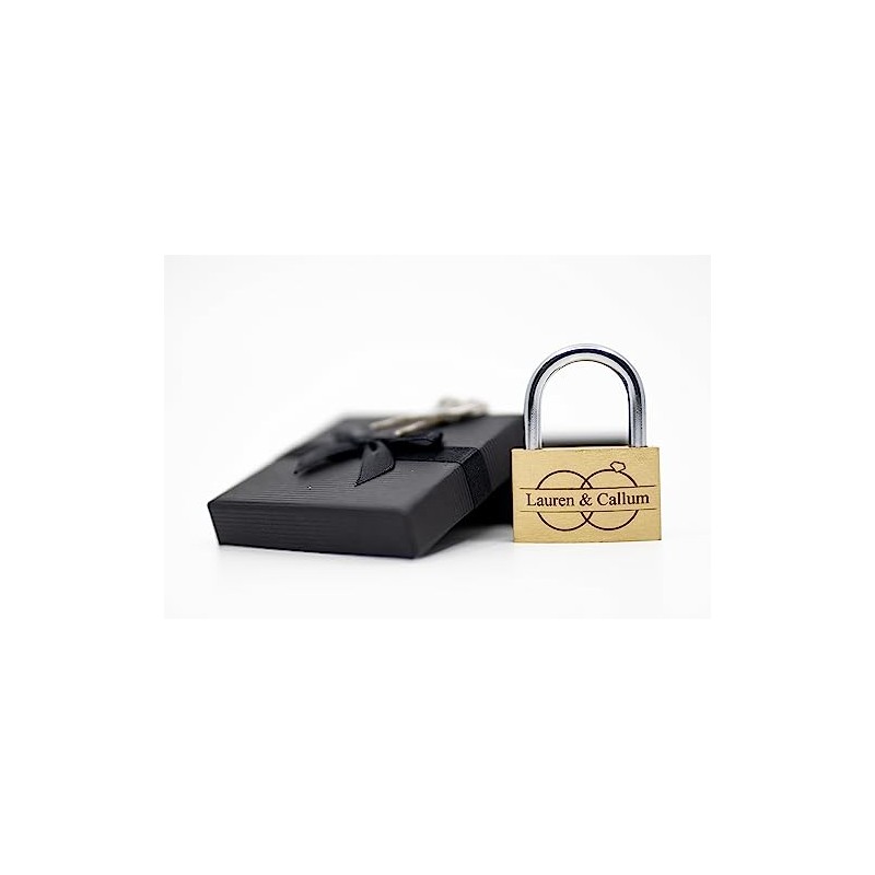 Engraved Love Padlock, 23 Styles, Bold Permanent Engraving + Gift