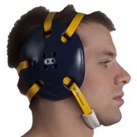 Cliff Keen Custom Signature Headgear - Navy/Light Gold [Misc.]