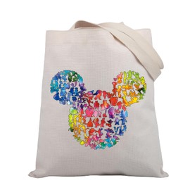 PLITI Cartoon Mouse Cute Mouse Themed Gifts Tote Bag Fairy Tales Merchandise Vacation Trip Gift Magic Kingdom Gift (Cartoon mouse TGU)