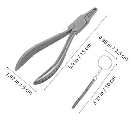 Baluue 2pcs Glasses Pincer Repair Tool Glasses Pliers Bent Nose Pliers Eye Glass Repairing Kit Eyeglass Repair Tool Kit Glasses Screw Pliers Eye Glasses Repair Kit Silver Stainless Steel
