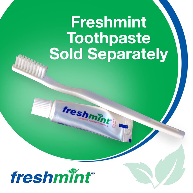 FRESHMINT Individually Wrapped Bulk 30 Tuft Adult Toothbrush (144 Pack)