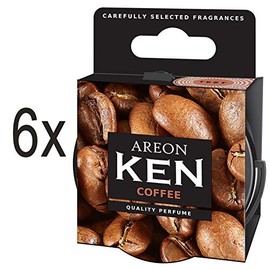 Areon Ken Lufterfrischer Dose Auto Kaffee Autoduft Duft Duftdose Wohnung Erfrischer 3D Set ( Coffee Pack x 6 )