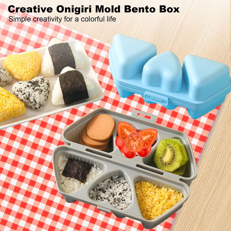 2Pcs Onigiri Mould, Rice Mould Musubi Mold 6 In 1
