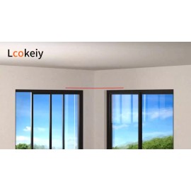 Nicecho L Shape Heavy Duty window Curtain Rod adjust to fit size for 2 corner Windows BL