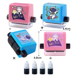 8Pcs Math Roller Stamp, Roller Digital Teaching Stamp, Reusable, Calculation Math Educational Toy Stamp, Addition, Subtraction, Multiplication and Division Exercises within 100, Birthday Gift for Boys