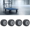 4Pcs Mute Wheel PU AntiWinding Furniture Trolley Directional Caster 2in
