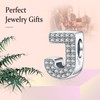 LaMenars Letter J Charm 925 Sterling Silver Beads for Bracelets