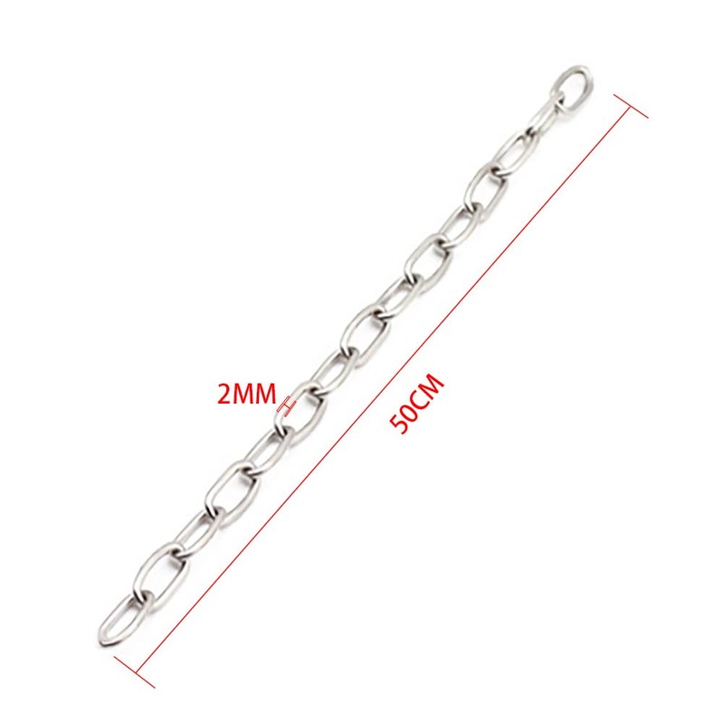 Small Metal Chain,Stainless Steel Safety Chains 20in (L) x 2MM