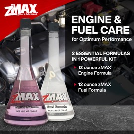 zMAX 58-011 - Engine & Fuel Formula Kit - Easy to Use - Reduces Carbon Build-Up & Lubricates Metal Extending Life of Car or Truck - Runs Efficiently, Improving Gas or Diesel Mileage - 12 oz - 2 Pack