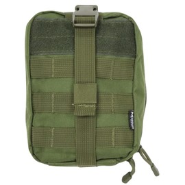 MOLLE Tactical Rip Away IFAK Pouch, Military Style Medical First Aid Gear, Water-Resistant (Olive Drab)