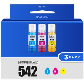 542 Ink Refill Bottles Color Combo Pack ET-5150 ET-5170 ET-5850 ET-5800 Replacement for Epson 542 Ink Refill Bottles for EcoTank Pro ET-5150 ET-5170 ET-5180 ET-5800 ET-5850 ET-5880 ET-16600 ET-16650