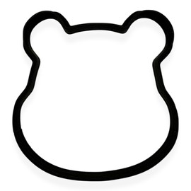 Bear Face Cookie Cutter with Easy Push Design (3.5 inch)