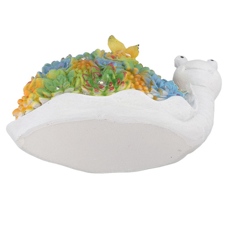 Solar Snail Statue Waterproof Cute Snail Figurine Succulents Garden Ornament