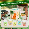 Qinyoung 60 Pcs Jungle Safari Animals Cups with Lids and