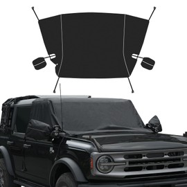 MAIKER OFF ROAD 600D Windshield Snow Ice Cover Compatible with Ford Bronco Windshield Snow Cover Waterproof Ice and Snow Frost Protector,Shade Waterproof Sun Protection, Wiper Front Window Protects