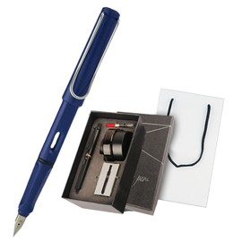 Pen Ink Gift Box Set 0.5MM Nib Smoother Writing Exquisite Pen Calligraphy Set for Holiday Birthday Gifts Blue F 0.5-0.7