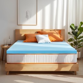 CHUN YI Memory Foam Mattress Topper, Gel Infused Bed Topper for Pressure Relief, CertiPUR-US Certified Memory Foam Mattress Pad(3", Queen)