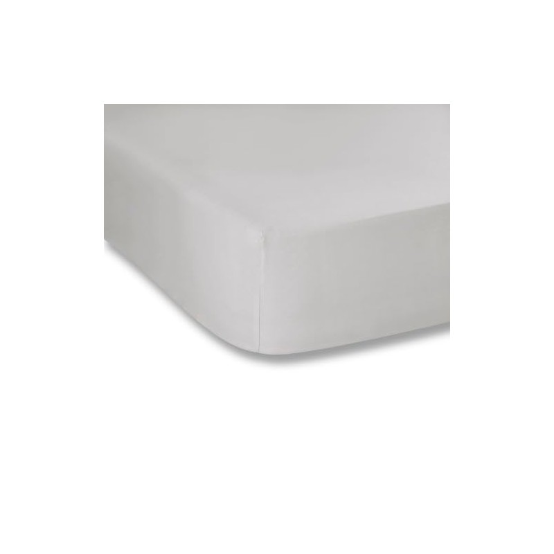 Fantasy Sateen Ice Grey Fitted Sheet 135 x 200 cm