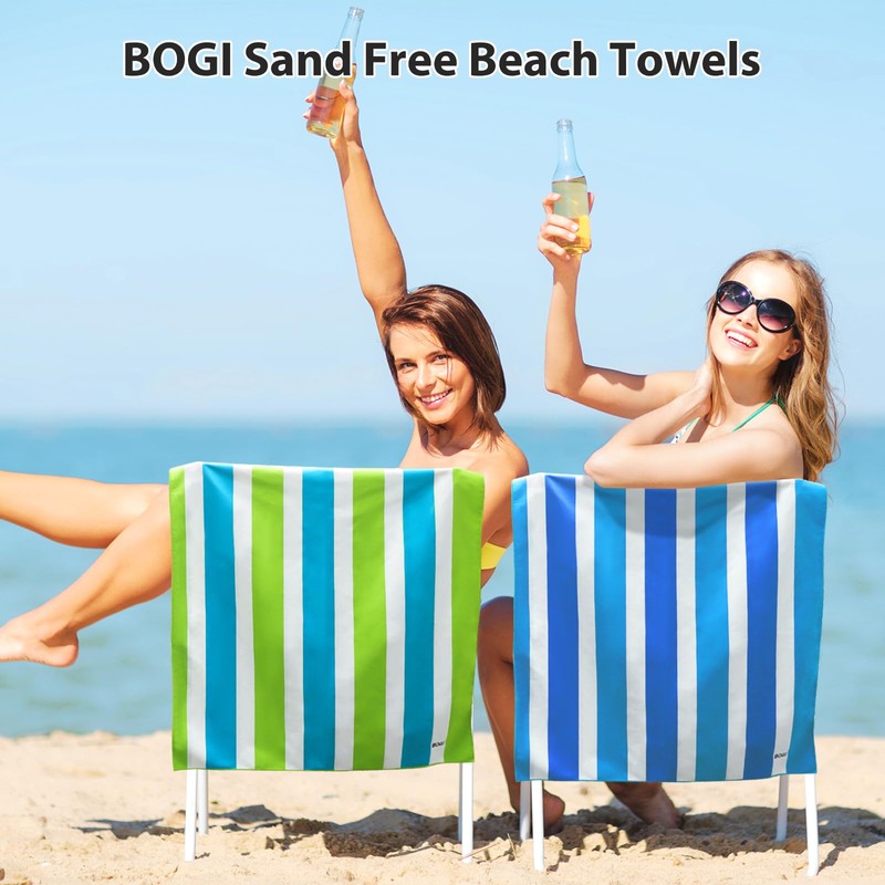 BOGI Microfiber Large Beach Towel for Adult,Quick Dry Lightweight Beach