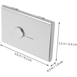 2 Piezas Porta Tarjetas De Negocios MetáLico Deslizante Estuche Compacto Para Tarjetas De PresentacióN De CréDito E IdentificacióN Ideal Para Oficina Y Eventos Empresariales