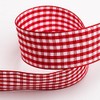 Red Gingham Ribbon 25mm x 10 Metres