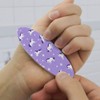 Frolicking Unicorns White Purple Pattern Double-Sided Oval Nail File Emery