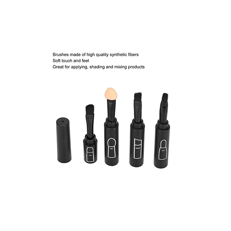 Juego de Brochas de Maquillaje Telescópicas 4 en 1, Brochas