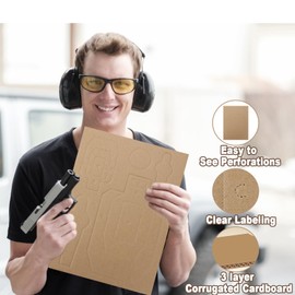 10 Set 50 Pcs Cardboard Targets for Shooting Silhouette Targets in Reduced Scale Dry Fire Targets Torso Targets for Shooting Range and Practice
