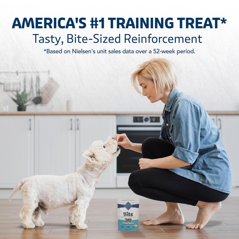 Blue Buffalo Bits Soft Dog Treats for Training, Made with