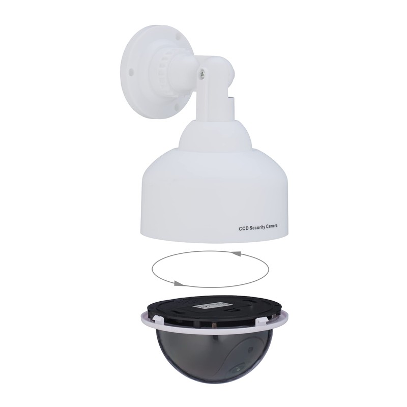 Relaxdays 2 x Camera Dummy Flashing LED Light Indoor &