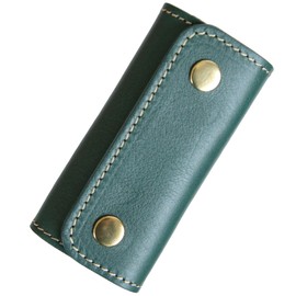 Polcolosso Leather Key Case, Genuine Leather, Smart Key Case, Men's, Women's, Cute, Brand, Arizona Leather, Italian Leather, Made in Japan, Slim, Compact, Small, Turquoise
