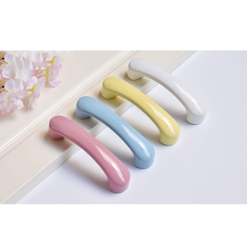 Txinmin Pink Ceramics Cabinet Pulls 3" (76mm) Hole Centers Cabinet